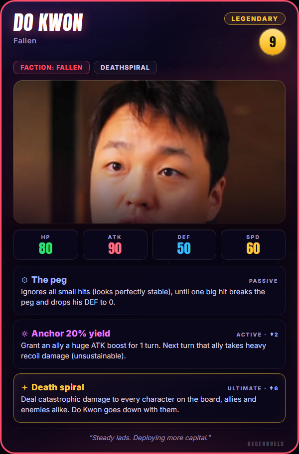 Do Kwon legendary card